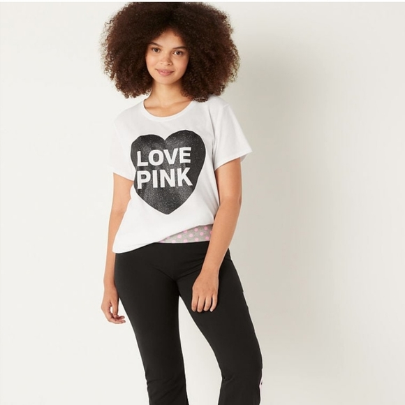 PINK Campus short sleeve tee size Large NWT - Picture 3 of 11